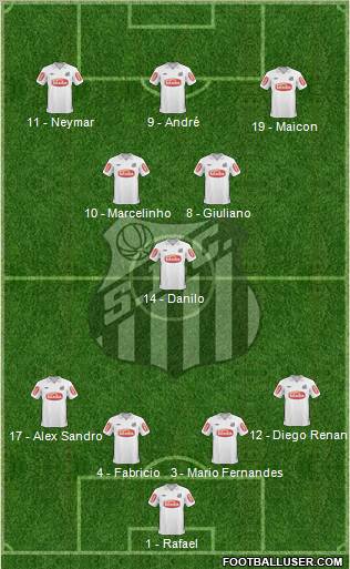 Santos FC Formation 2011