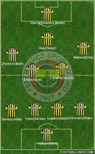 Fenerbahçe SK Formation 2011