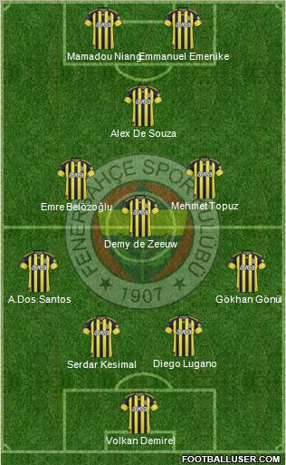 Fenerbahçe SK Formation 2011
