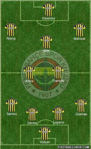 Fenerbahçe SK Formation 2011