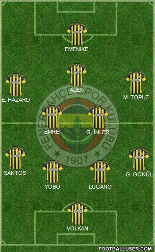 Fenerbahçe SK Formation 2011