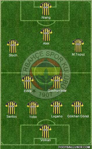 Fenerbahçe SK Formation 2011