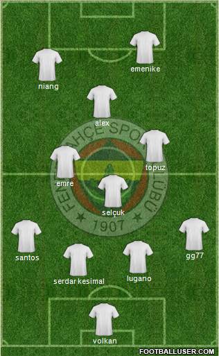 Fenerbahçe SK Formation 2011