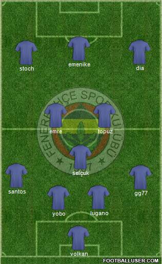 Fenerbahçe SK Formation 2011