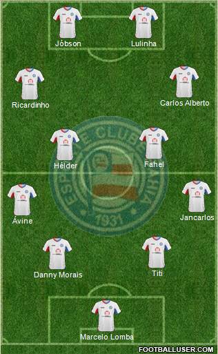 EC Bahia 4-4-2 football formation