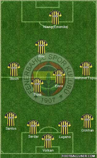 Fenerbahçe SK Formation 2011