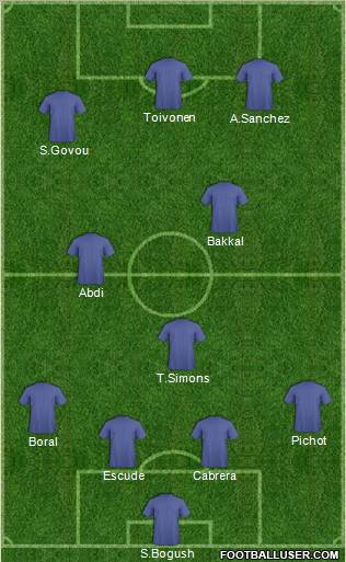 Pro Evolution Soccer Team Formation 2011