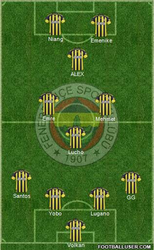 Fenerbahçe SK Formation 2011