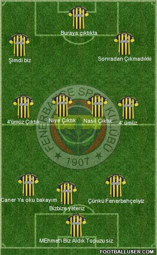 Fenerbahçe SK Formation 2011