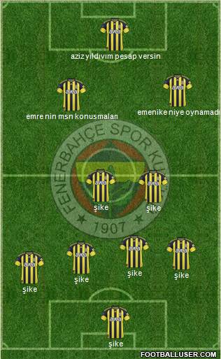 Fenerbahçe SK Formation 2011