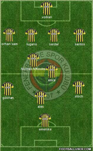 Fenerbahçe SK Formation 2011