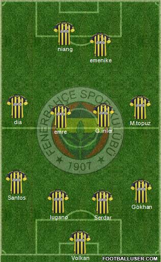 Fenerbahçe SK Formation 2011