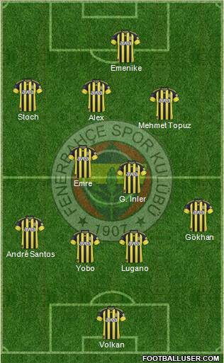 Fenerbahçe SK Formation 2011
