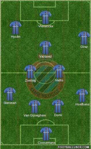Club Brugge KV Formation 2011