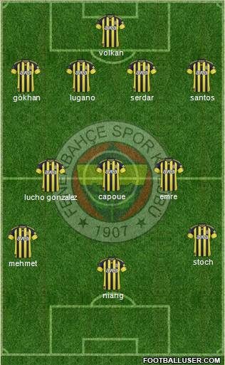 Fenerbahçe SK Formation 2011