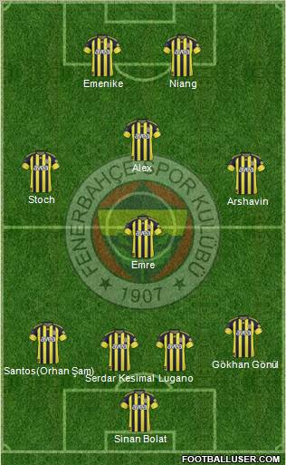 Fenerbahçe SK Formation 2011