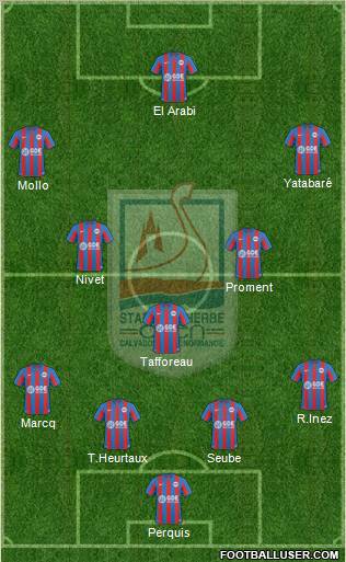 Stade Malherbe Caen Basse-Normandie 4-3-3 football formation