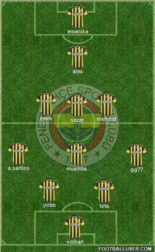 Fenerbahçe SK Formation 2011
