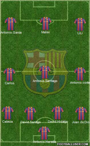 F.C. Barcelona Formation 2011