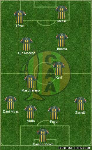 Aldosivi 4-5-1 football formation