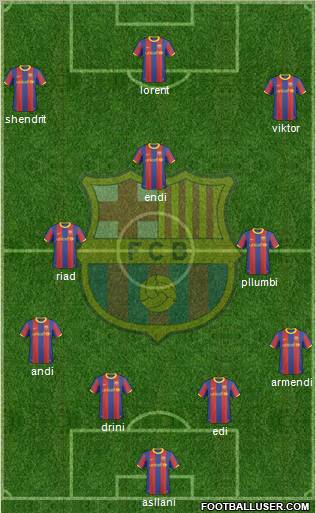 F.C. Barcelona Formation 2011