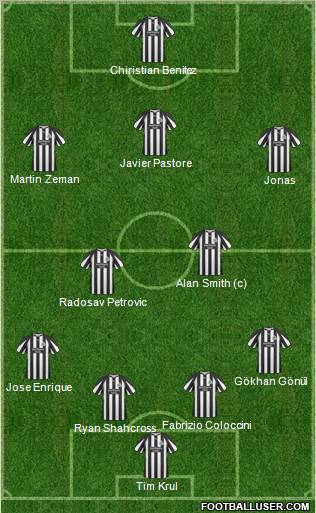 Newcastle United Formation 2011