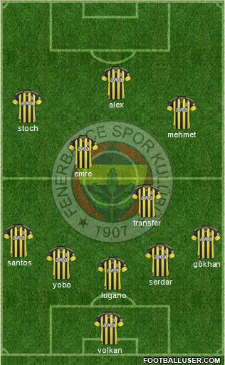 Fenerbahçe SK Formation 2011