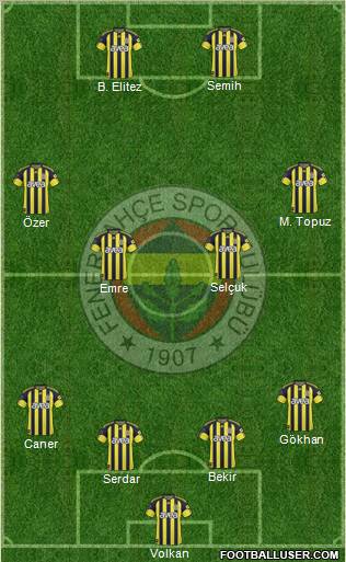 Fenerbahçe SK Formation 2011