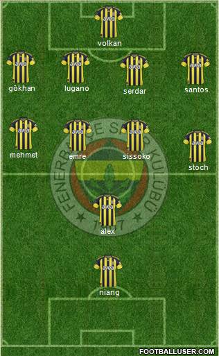 Fenerbahçe SK Formation 2011