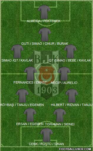 Besiktas JK Formation 2011