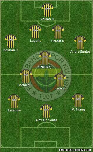 Fenerbahçe SK Formation 2011