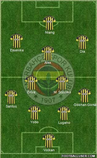 Fenerbahçe SK Formation 2011