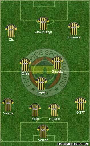 Fenerbahçe SK Formation 2011