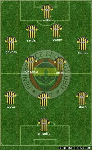 Fenerbahçe SK Formation 2011