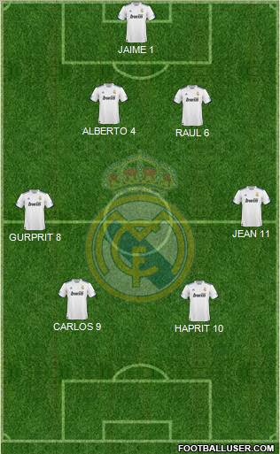 Real Madrid C.F. Formation 2011