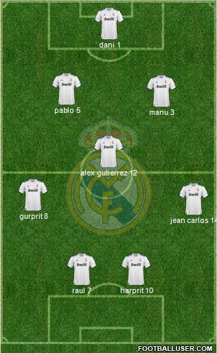 Real Madrid C.F. Formation 2011