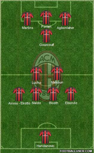 A.C. Milan Formation 2011