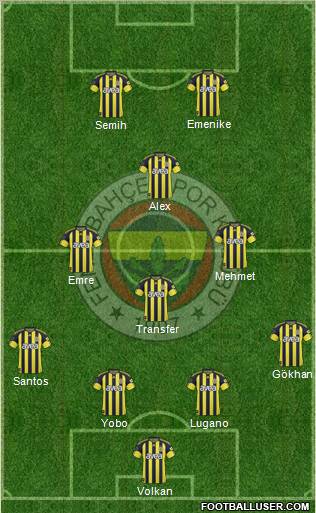 Fenerbahçe SK Formation 2011