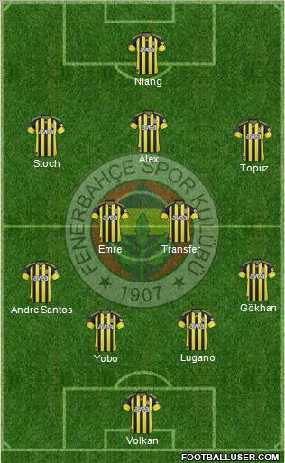 Fenerbahçe SK Formation 2011
