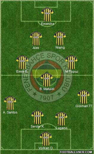 Fenerbahçe SK Formation 2011