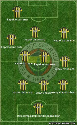 Fenerbahçe SK Formation 2011