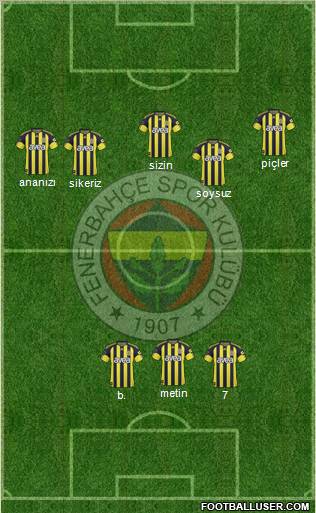 Fenerbahçe SK Formation 2011