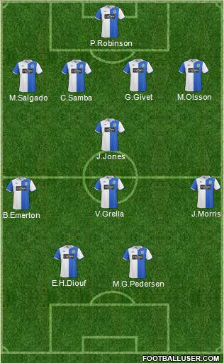 Blackburn Rovers Formation 2011