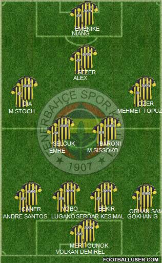 Fenerbahçe SK Formation 2011