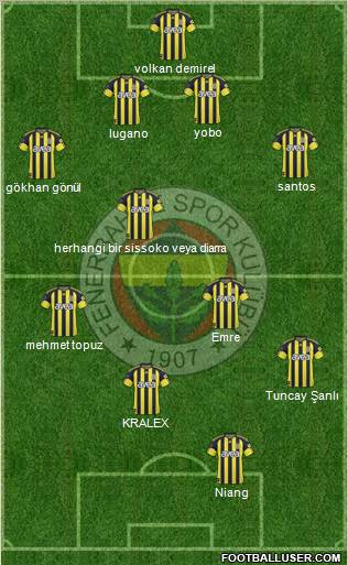 Fenerbahçe SK Formation 2011