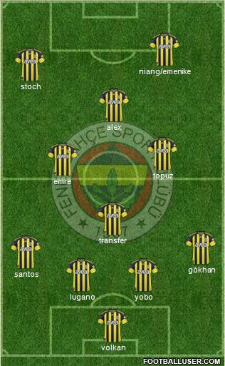 Fenerbahçe SK Formation 2011