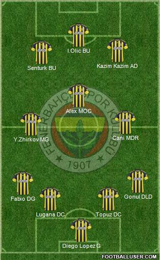Fenerbahçe SK Formation 2011