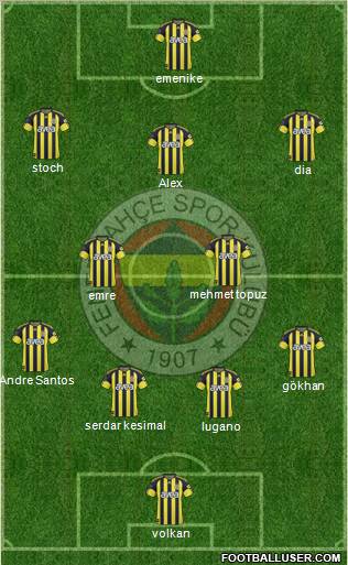 Fenerbahçe SK Formation 2011