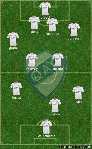 Quilmes 4-2-3-1 football formation