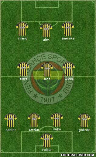 Fenerbahçe SK Formation 2011